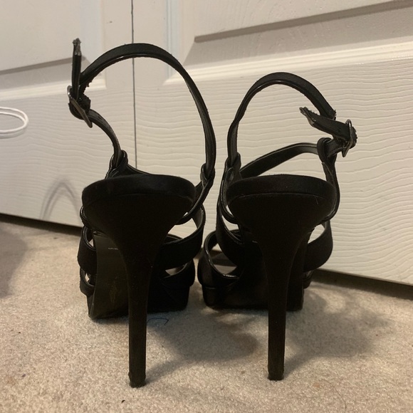 Black Strappy Heels - Picture 3 of 4